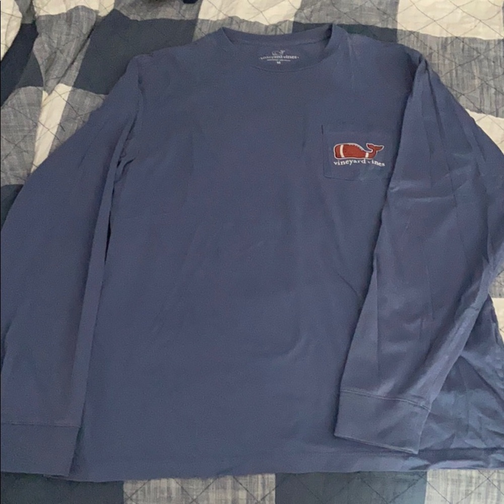 Vineyard Vines Blue Football T-Shirt - Picture 2 of 4